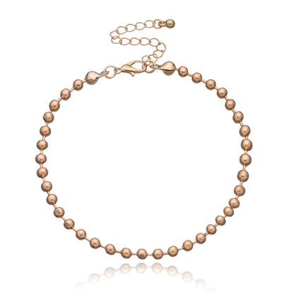 Amazon Hot Sale Round Bead Chain Anklet Women