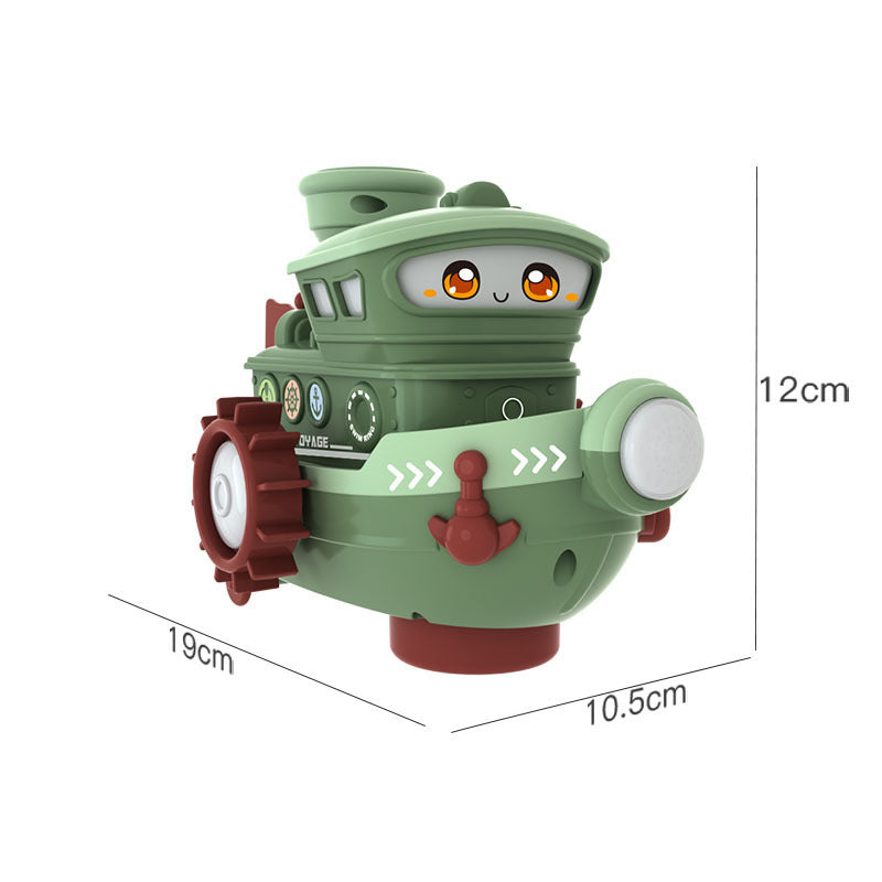 Electric Water Rotating Spray Ship Toys Cartoon Boat Funny Baby Bath Toys 1617173148639
