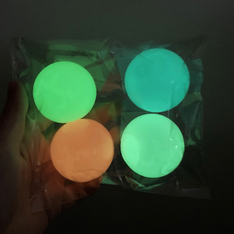 The Same Luminous Ceiling Ball Vibrato Fluorescent Sticky Target Ball Children's Sticky Wall Ball 1617174850619