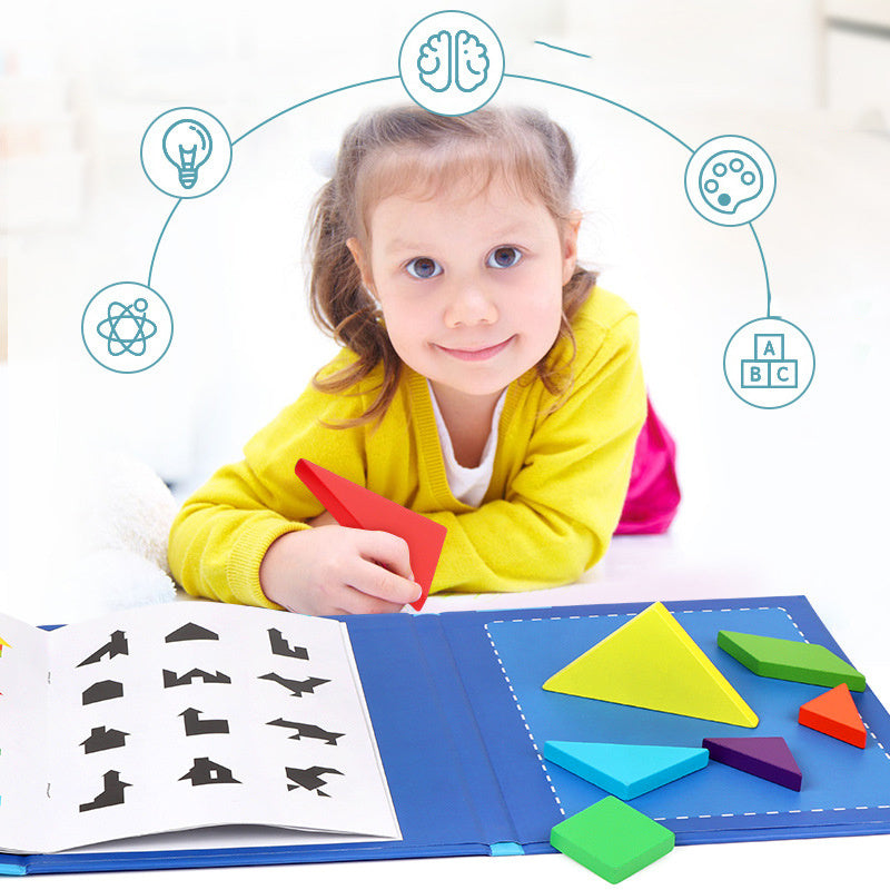 Children's Wooden Magnetic Tangram Educational Toy 1617176031206