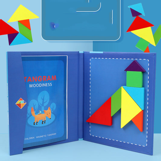 Children's Wooden Magnetic Tangram Educational Toy 1617176031227