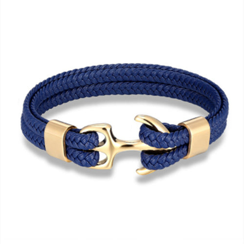 Stainless steel leather bracelet leather cord 1617184721442