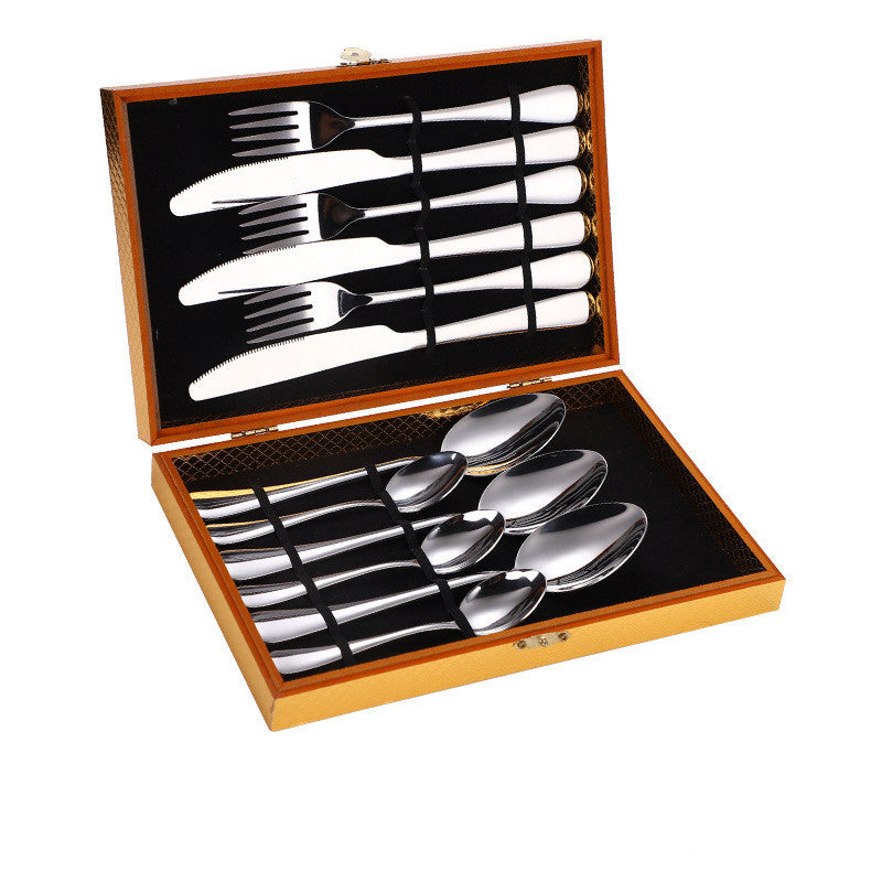 Stainless Steel Steak Cutlery Set Western Cutlery Cutlery Set Gift Box Wooden Box Cutlery 1617256597498 98802b41 5db6 4979 97