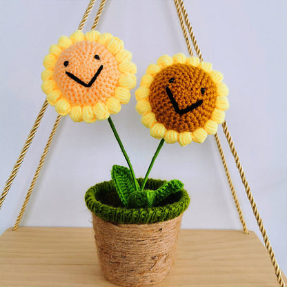 Handmade Sunflower Rose Flower Plush Plant Home Bedroom Decoration Christmas Valentine's Day Gift 1617256797774