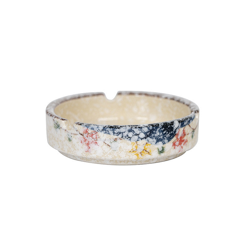 Hand-painted Creative Personality Underglaze Ceramic Round Japanese Dining Table Ashtray Set 1617260672132