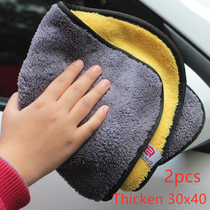 Absorbent double-sided velvet thickened car wash towel 1617288095204