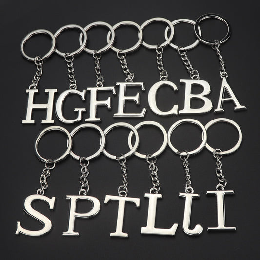 English Alphabet Keychain Keychain Personal Name Letter Pendant 1617333040098