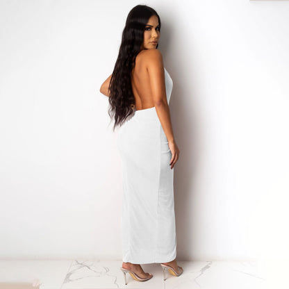 Sexy Slim Pleated High Slit Dress 1617333600297