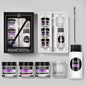 Nail Powder Acrylic System Kit Professional Nail Art Tool Set Contain Glass Cup Acrylic Liquid Extention Carving Manicure 161