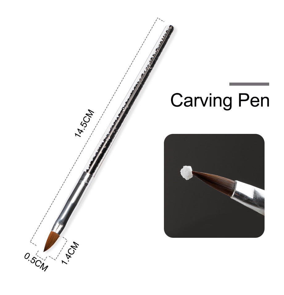 Nail Powder Acrylic System Kit Professional Nail Art Tool Set Contain Glass Cup Acrylic Liquid Extention Carving Manicure 161