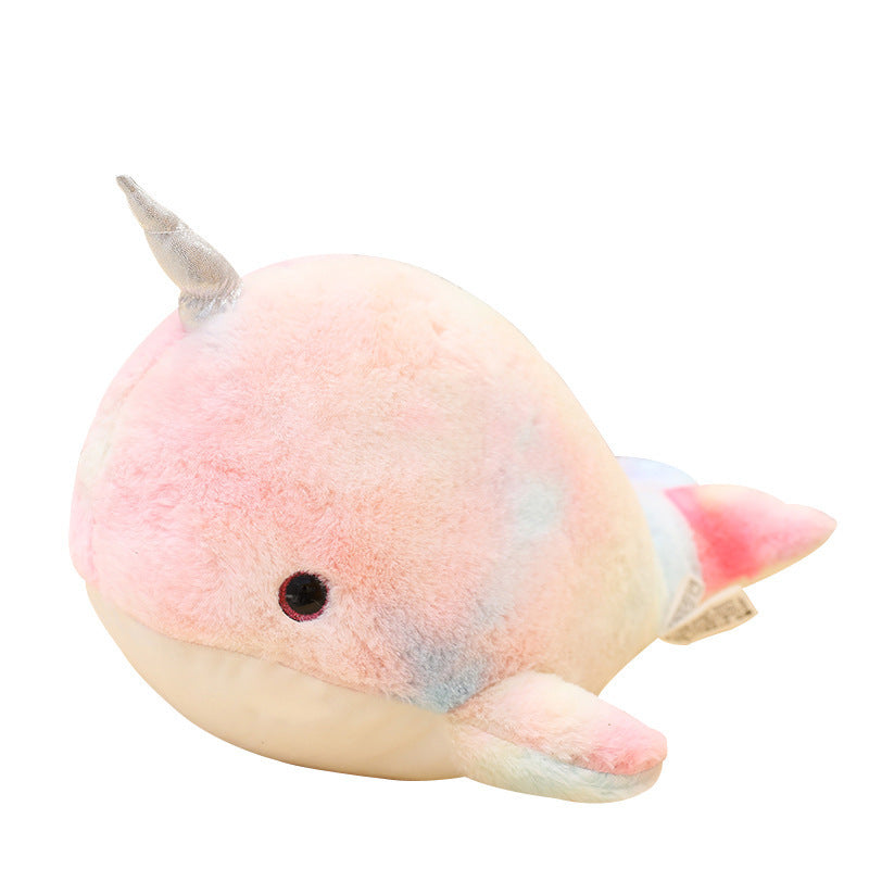 Cartoon Colorful Narwhal Plush Doll 1617448325299