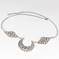 Hollow Out Moon Diamond Hair Chain