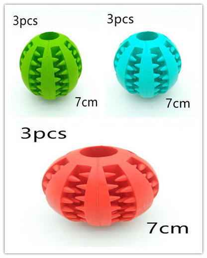 Pet Slow Feeder Dog Toy Cute Funny Rubber Dog Ball Toy 1617590052497