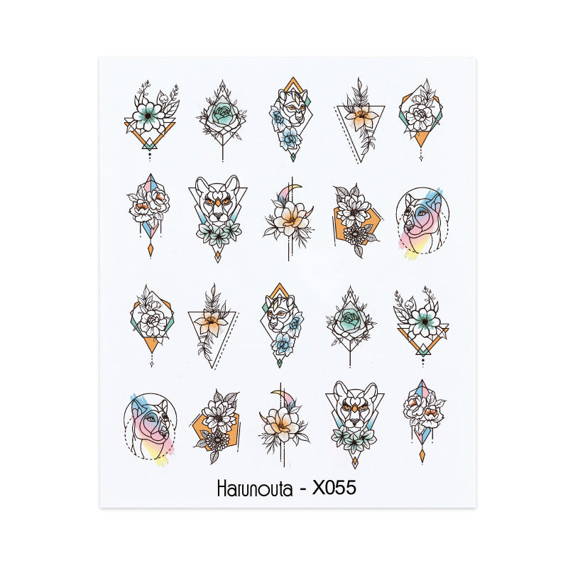 Fruit Animal Butterfly Flower Nail Sticker 1617590685978