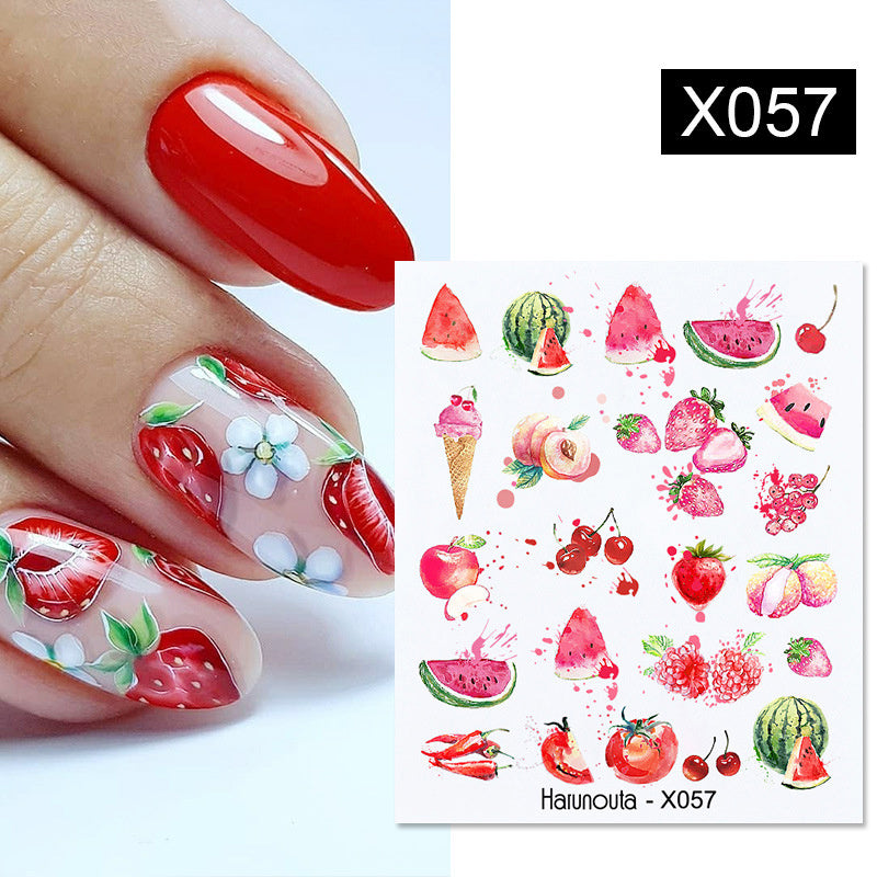 Fruit Animal Butterfly Flower Nail Sticker 1617590686546