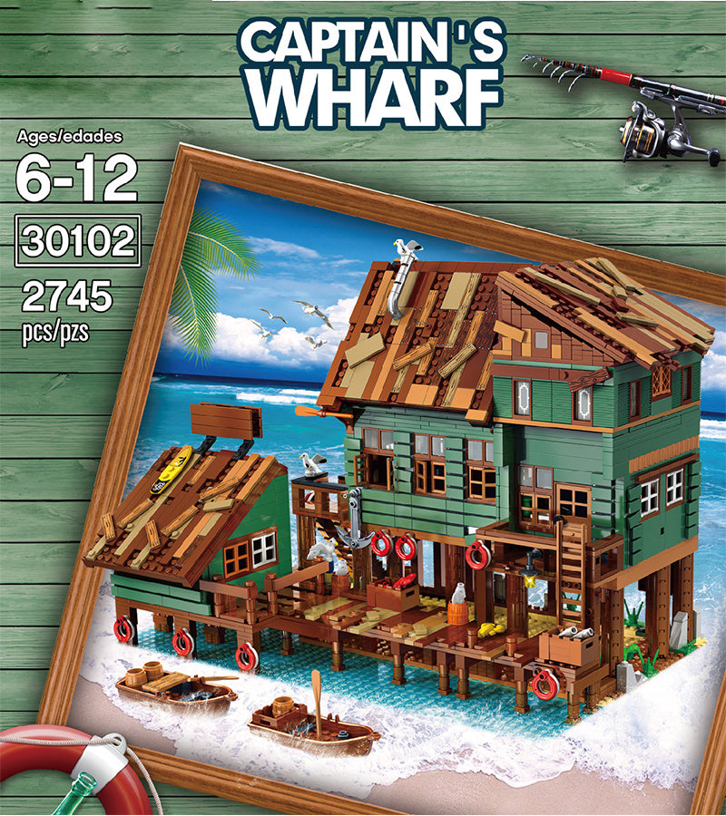 Blocks Bricks Old Fishing House Series Captain's Wharf Toys For Kids Christmas Gifts 1617591812842