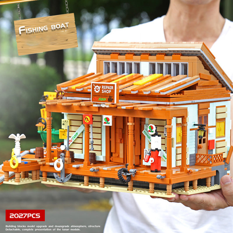 Blocks Bricks Old Fishing House Series Captain's Wharf Toys For Kids Christmas Gifts 1617591812843