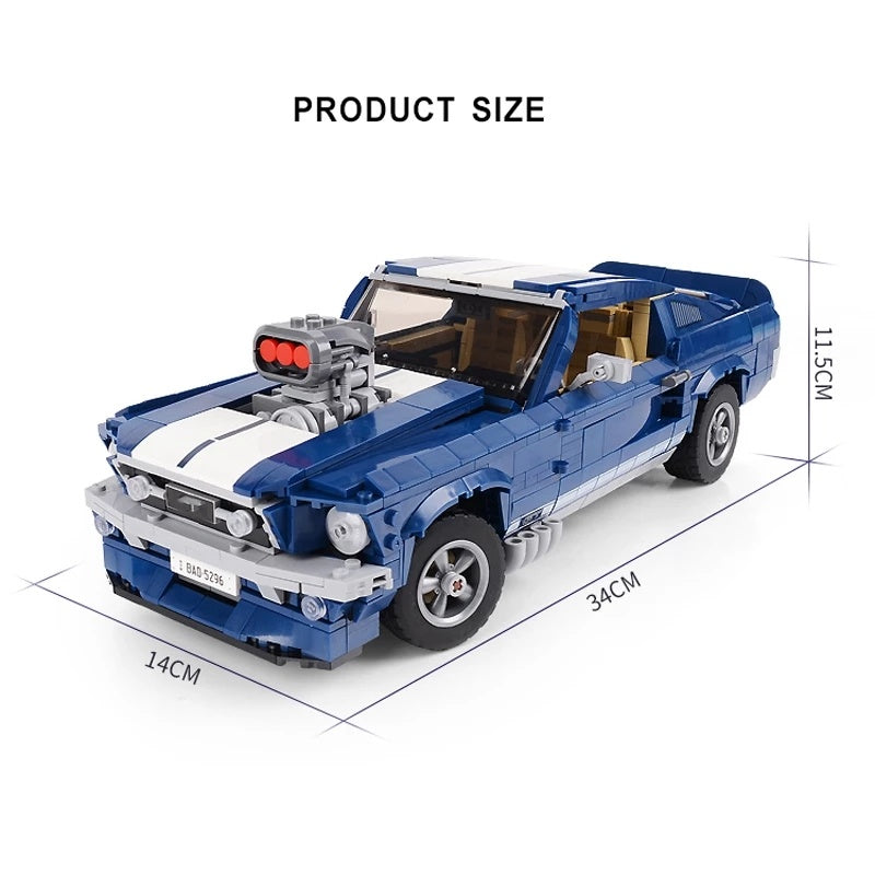 Ford Mustang GT Racing Assembled Building Block Toys of Technology Machinery Group 1617595431837