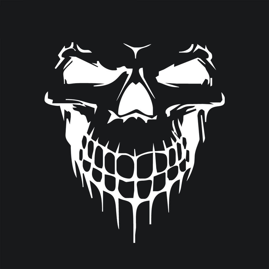 Hood Sticker Side Door Sticker Skull Head Reflective Car Sticker 1617608026287
