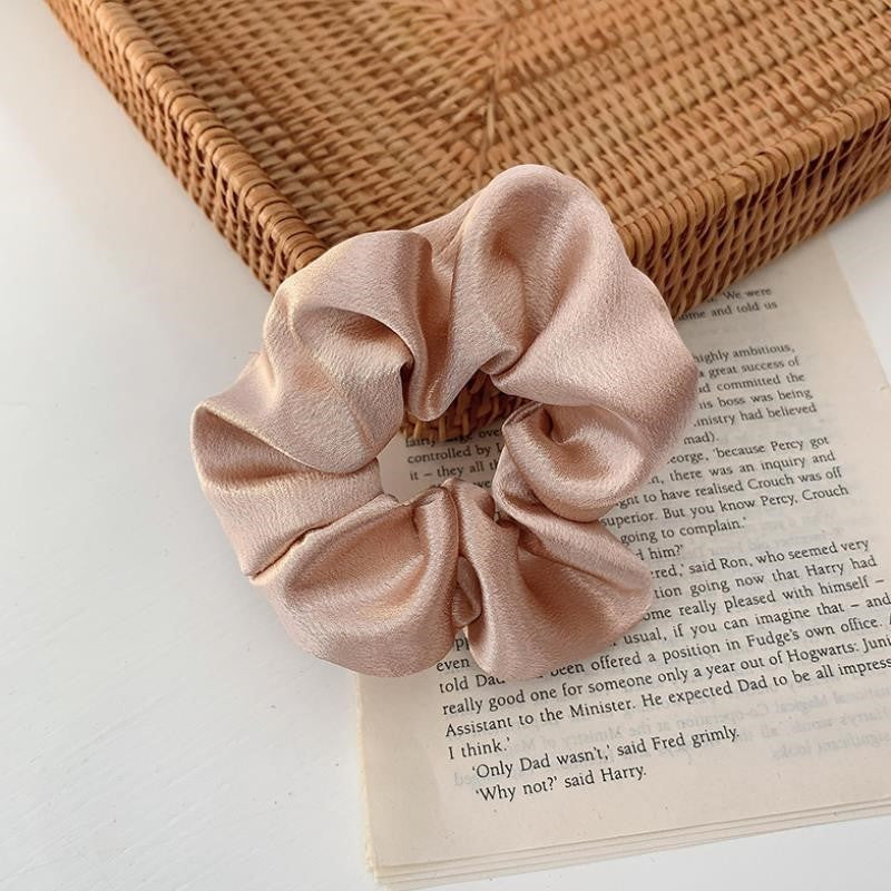 French Girl Silky Satin Large Intestine Ring Ins Korea Tie Hair Rubber Band Hair Rope Hair Ring Ponytail Head Rope Hair Acces