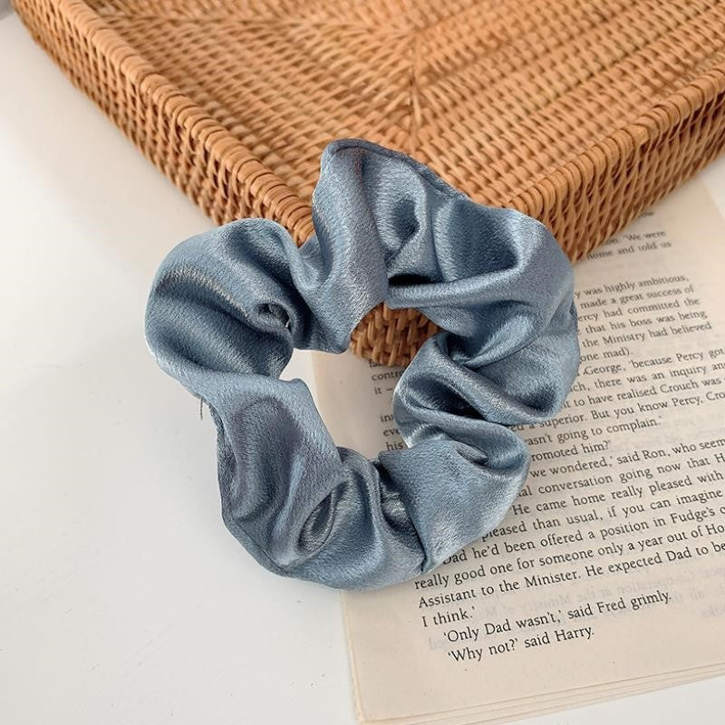 French Girl Silky Satin Large Intestine Ring Ins Korea Tie Hair Rubber Band Hair Rope Hair Ring Ponytail Head Rope Hair Acces