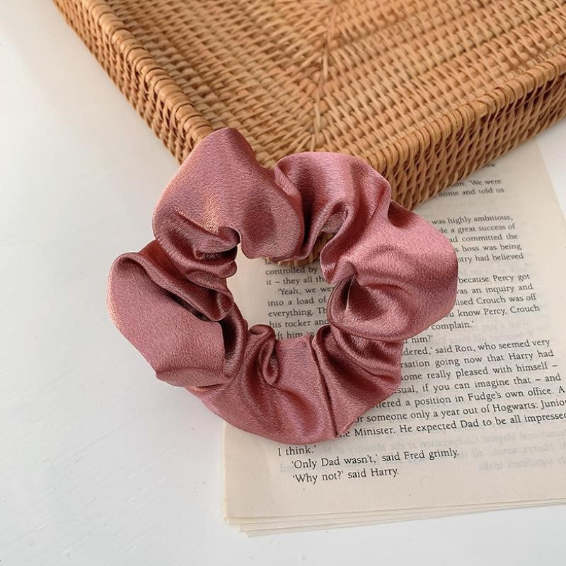 French Girl Silky Satin Large Intestine Ring Ins Korea Tie Hair Rubber Band Hair Rope Hair Ring Ponytail Head Rope Hair Acces