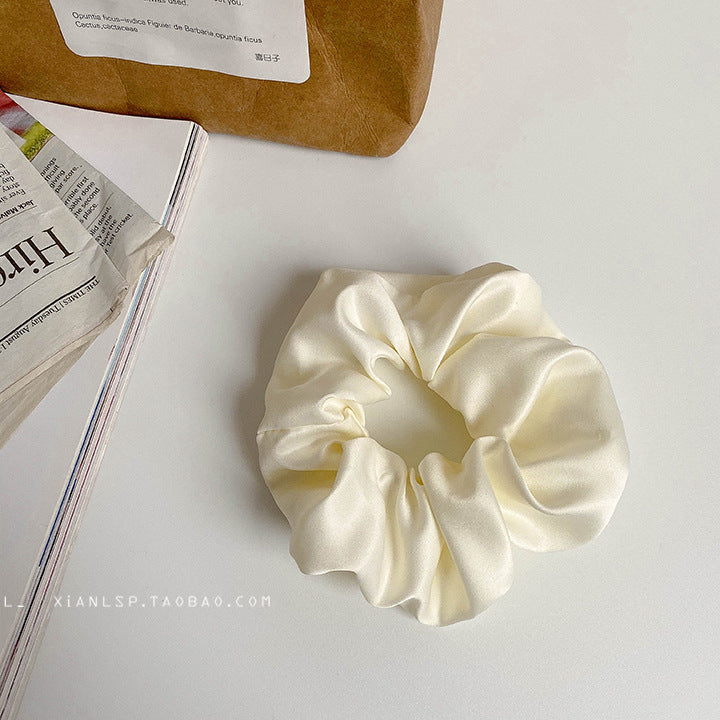 French Girl Silky Satin Large Intestine Ring Ins Korea Tie Hair Rubber Band Hair Rope Hair Ring Ponytail Head Rope Hair Acces