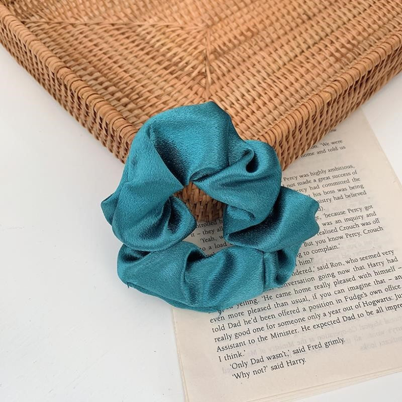 French Girl Silky Satin Large Intestine Ring Ins Korea Tie Hair Rubber Band Hair Rope Hair Ring Ponytail Head Rope Hair Acces