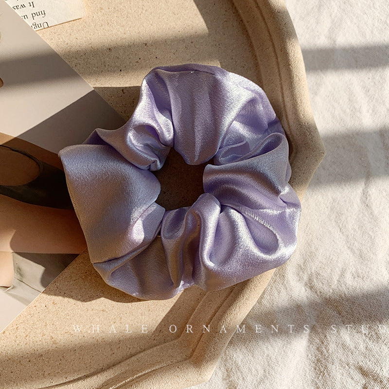 French Girl Silky Satin Large Intestine Ring Ins Korea Tie Hair Rubber Band Hair Rope Hair Ring Ponytail Head Rope Hair Acces