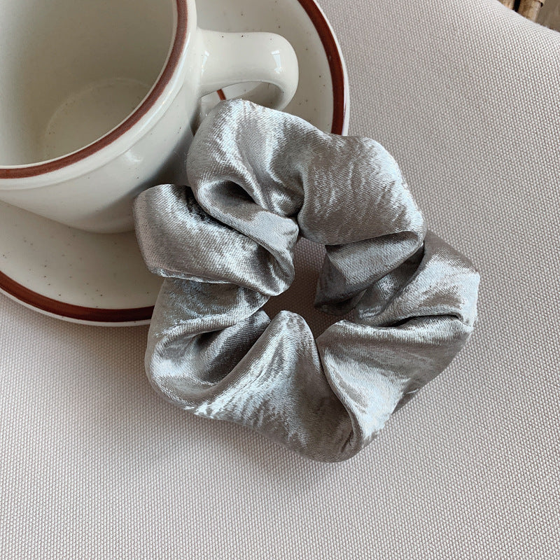French Girl Silky Satin Large Intestine Ring Ins Korea Tie Hair Rubber Band Hair Rope Hair Ring Ponytail Head Rope Hair Acces