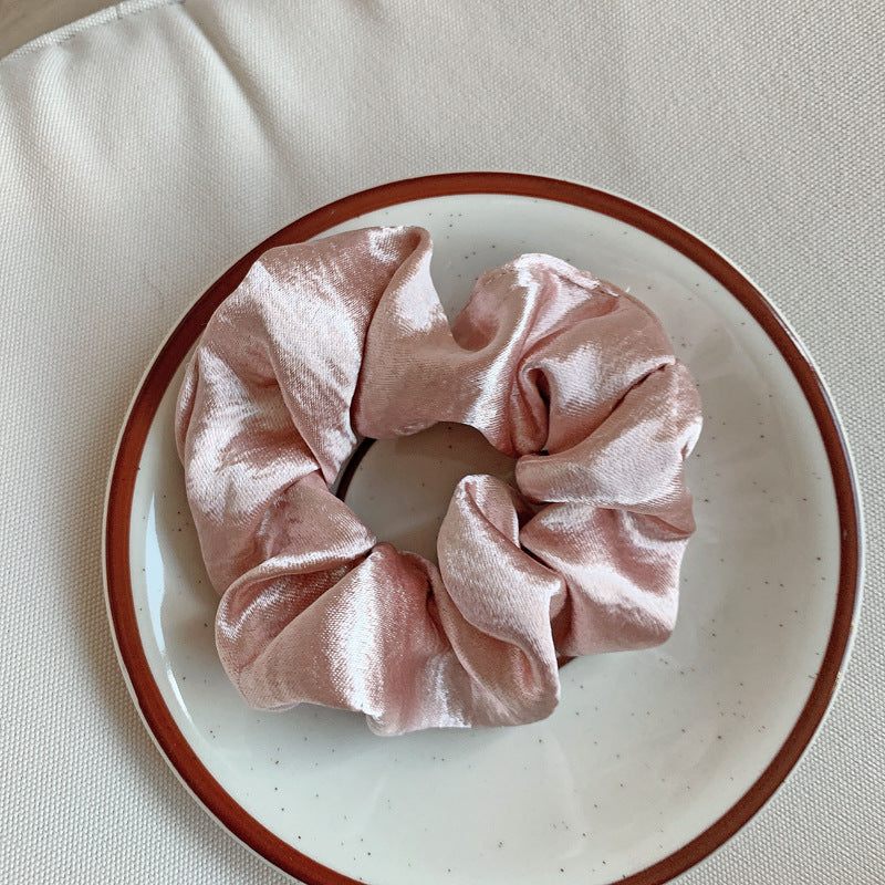 French Girl Silky Satin Large Intestine Ring Ins Korea Tie Hair Rubber Band Hair Rope Hair Ring Ponytail Head Rope Hair Acces