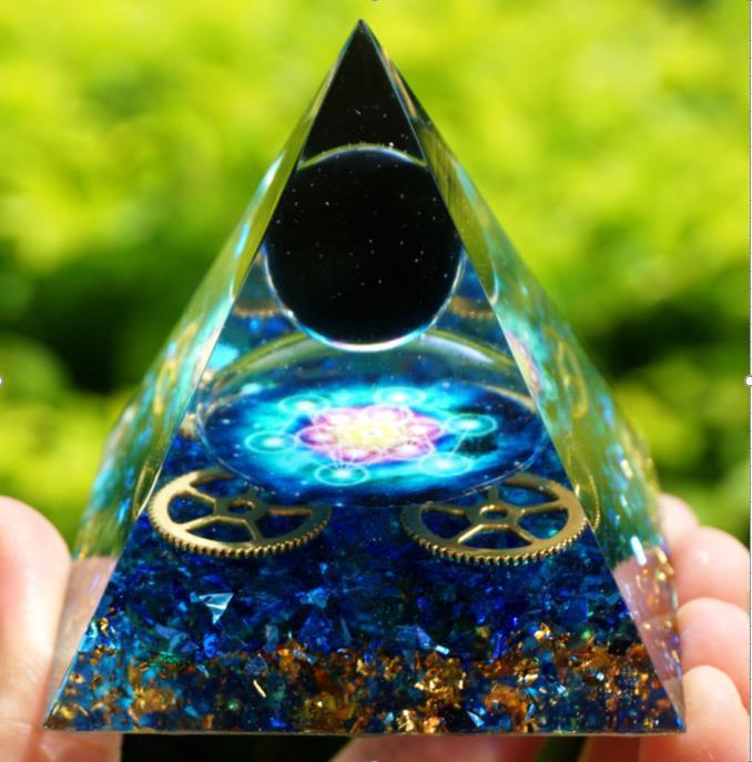 Pyramid Of Ogan Ornaments Natural Crystal Gravel Energy Tower 1617687209188