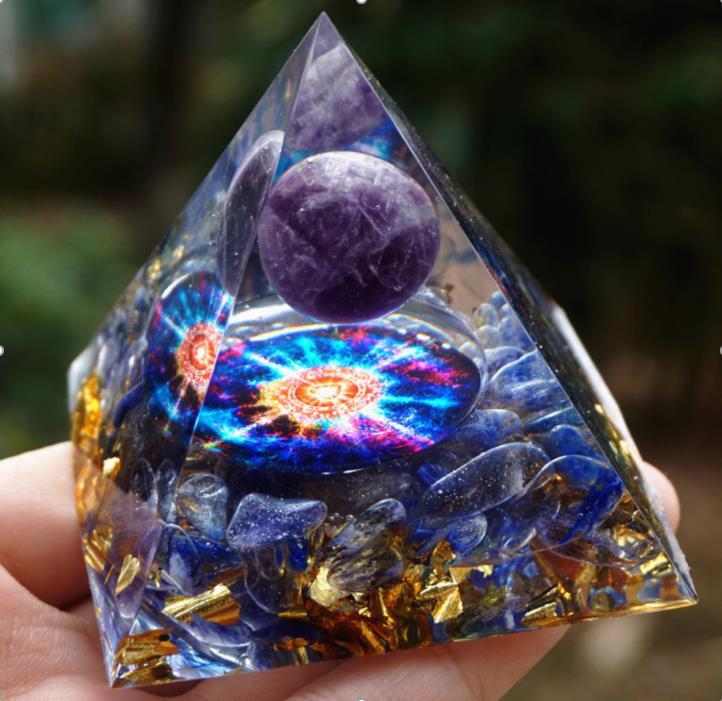 Pyramid Of Ogan Ornaments Natural Crystal Gravel Energy Tower 1617687209201