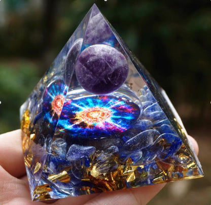 Pyramid Of Ogan Ornaments Natural Crystal Gravel Energy Tower 1617687209201