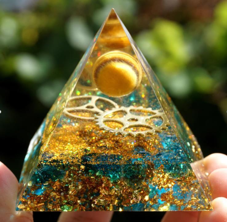 Pyramid Of Ogan Ornaments Natural Crystal Gravel Energy Tower 1617687209214