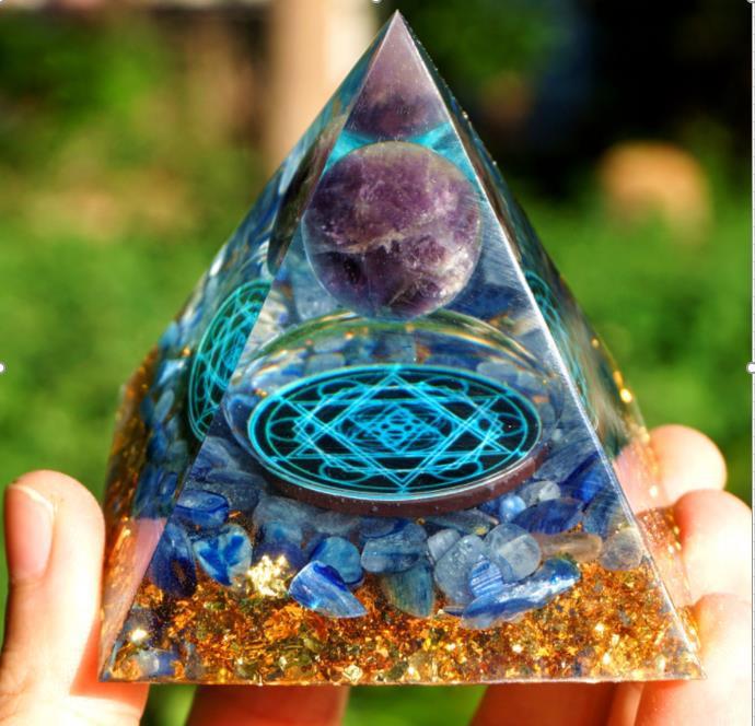 Pyramid Of Ogan Ornaments Natural Crystal Gravel Energy Tower 1617687209216