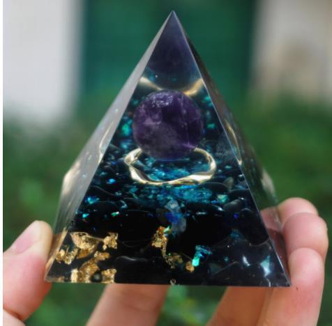Pyramid Of Ogan Ornaments Natural Crystal Gravel Energy Tower 1617687209219