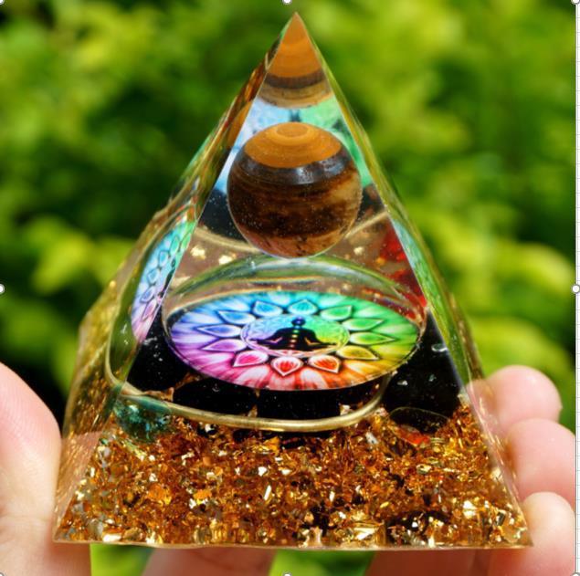 Pyramid Of Ogan Ornaments Natural Crystal Gravel Energy Tower 1617687236488