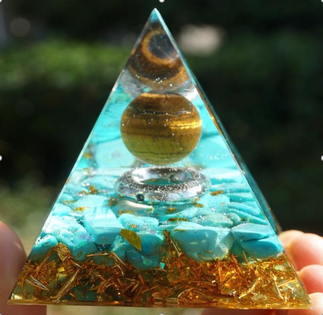 Pyramid Of Ogan Ornaments Natural Crystal Gravel Energy Tower 1617687236490