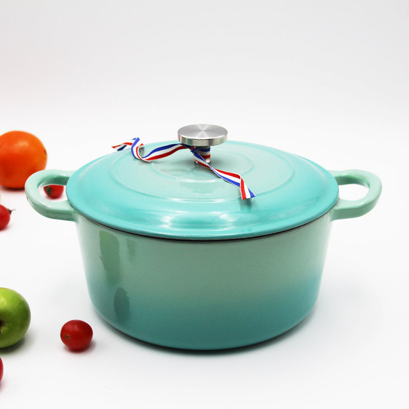 Export LINTORE cast iron enamel pot 23cm healthy uncoated stew pot Mummy pot soup health pot 1617705973916