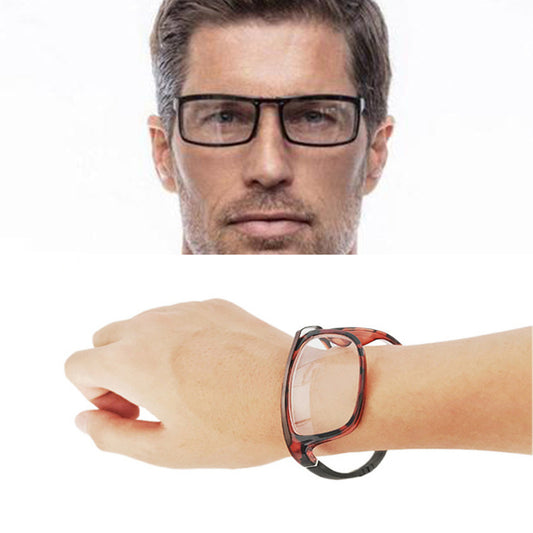High Quality Slap On Wrist Folding Reading Glasses Wrist Watch Glasses Magnet hanging neck to Carry Presbyopia Glasses 1.5 2.