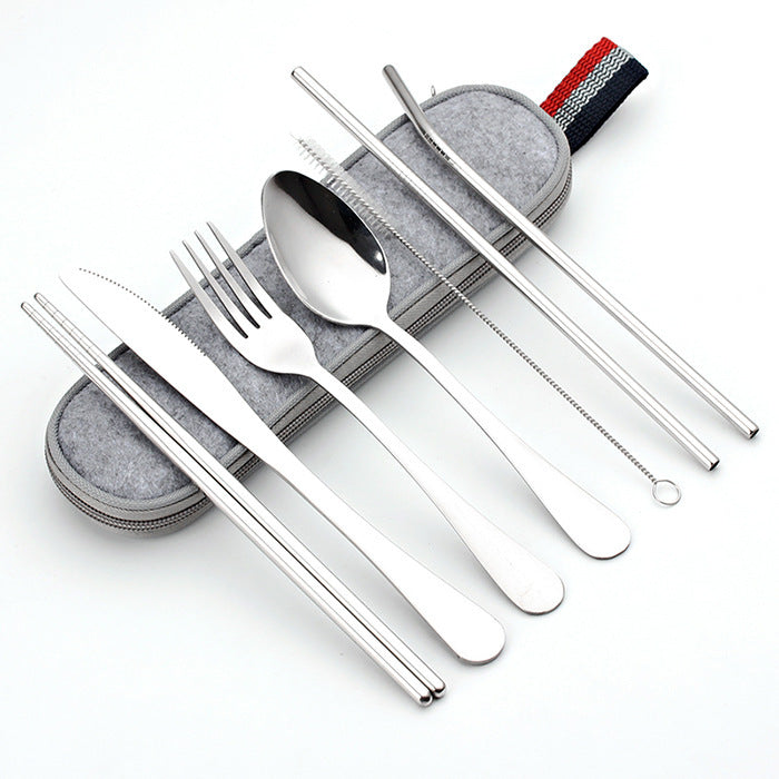 Stainless Steel Travel Carrying Case Outdoor Cutlery Set 1617795930165