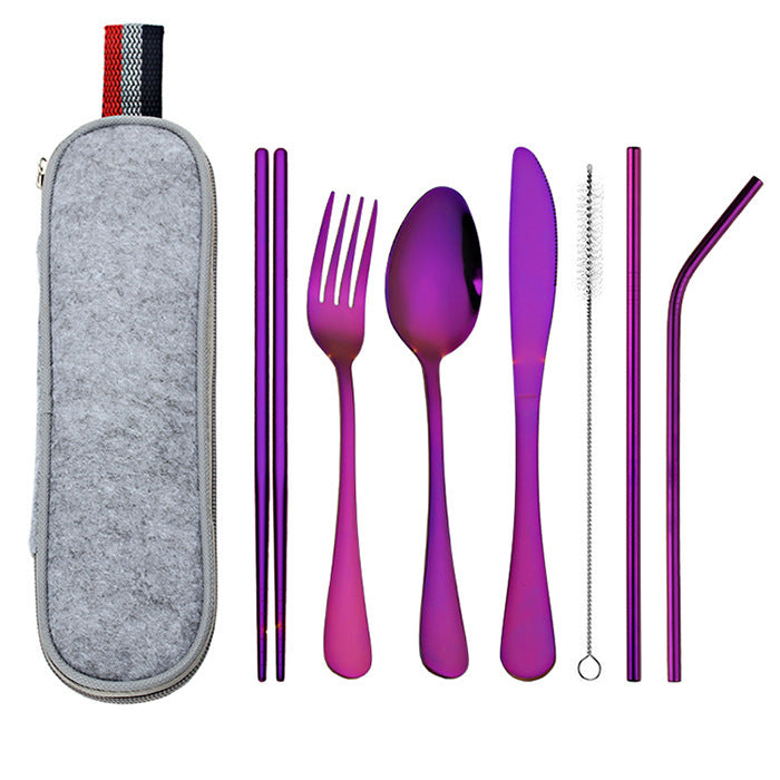 Stainless Steel Travel Carrying Case Outdoor Cutlery Set 1617795930167