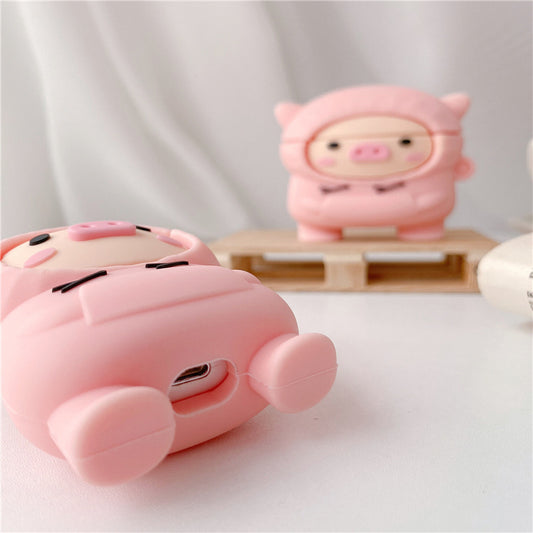 Compatible with Apple, Compatible with Apple , Cochon mignon pour AirPods 1 2 Pro Case Cartoon Rose Pet Box Soft 161786234383