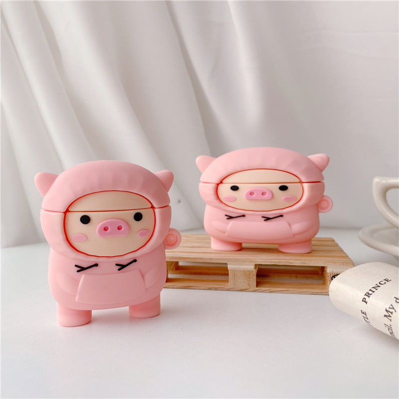 Compatible with Apple, Compatible with Apple , Cochon mignon pour AirPods 1 2 Pro Case Cartoon Rose Pet Box Soft 161786234383
