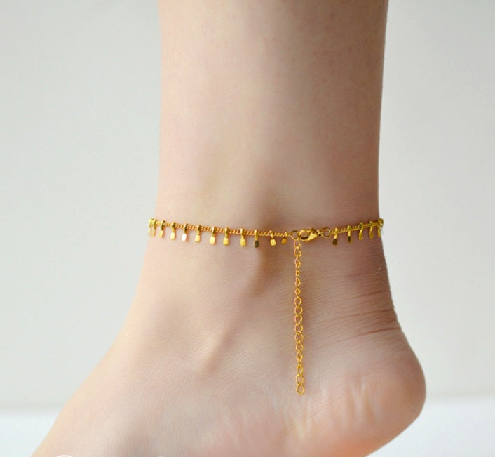 New Small Pendant Tassel Simple Nordic Minimalist Style With Jewelry Anklet Foot Rope