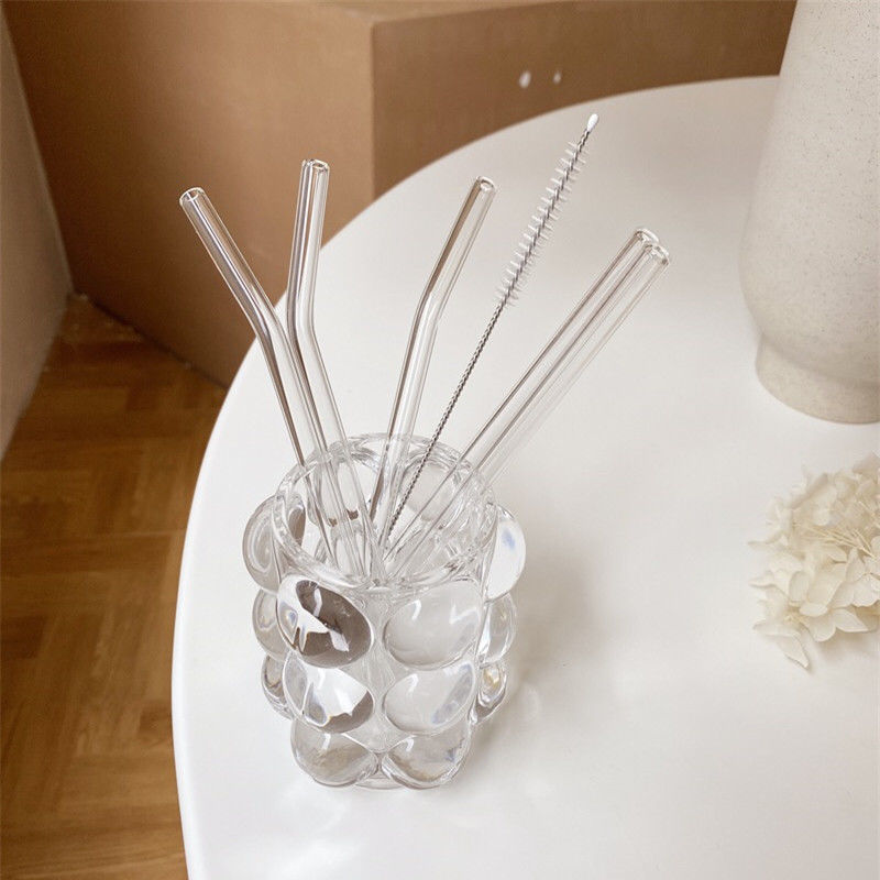 Glass Straws, Pearl Milk Tea Coarse Drinking Straws, Non-disposable Transparent Water Cups, Long Straws 1617870745809