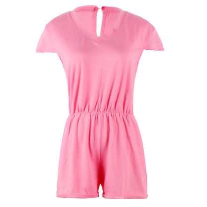 Ladies V Neck Sleeveless Jumpsuit Sexy Beach Jumpsuit 1617871177151