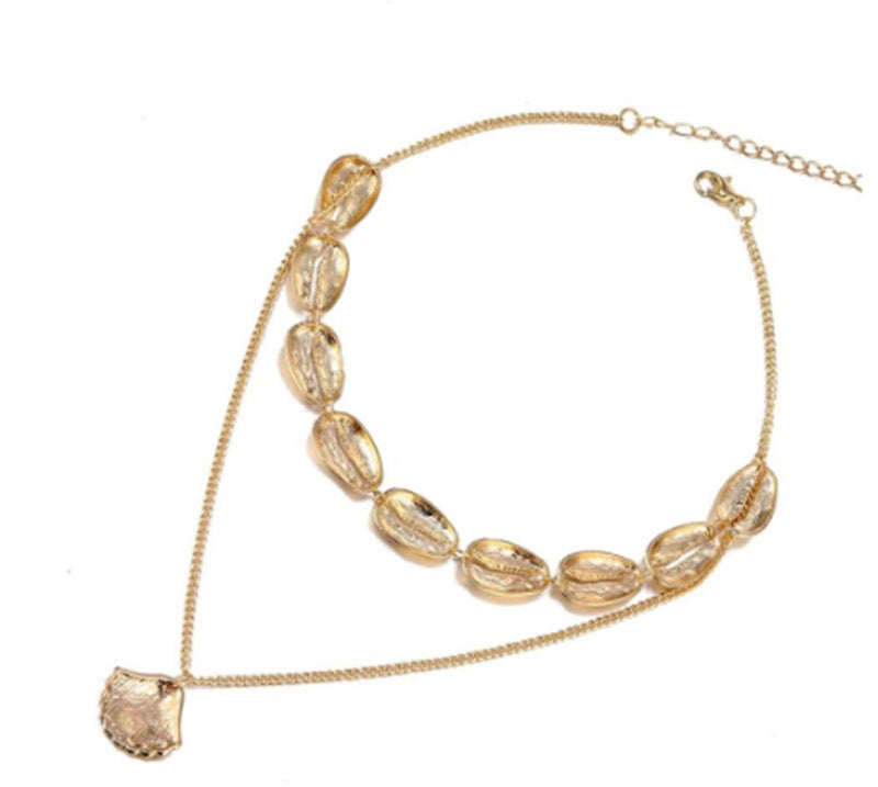 European And American Fashion All-match Metal Texture Double-layer Necklace 1617875670437