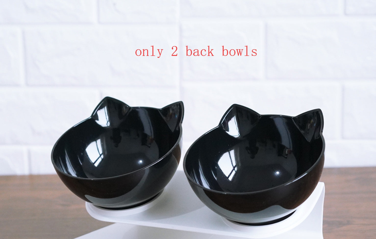 New Inclined Food Cat Ear Oblique Mouth Transparent Single Pet Bowl 1617934170557